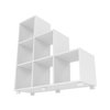 Manhattan Comfort Stair Cubby, 6 Shelves, White, 2 pcs. 2-26AMC6